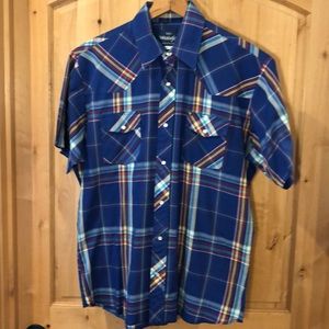 Wrangler western pearl snap shirt